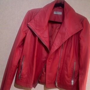 Bagatelle Vibrant Red Leather Jacket